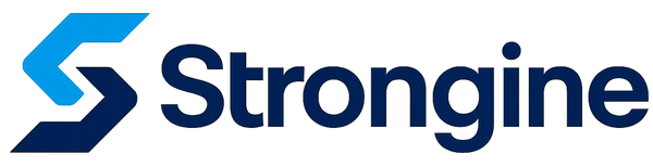 create blue color logo for Strongine